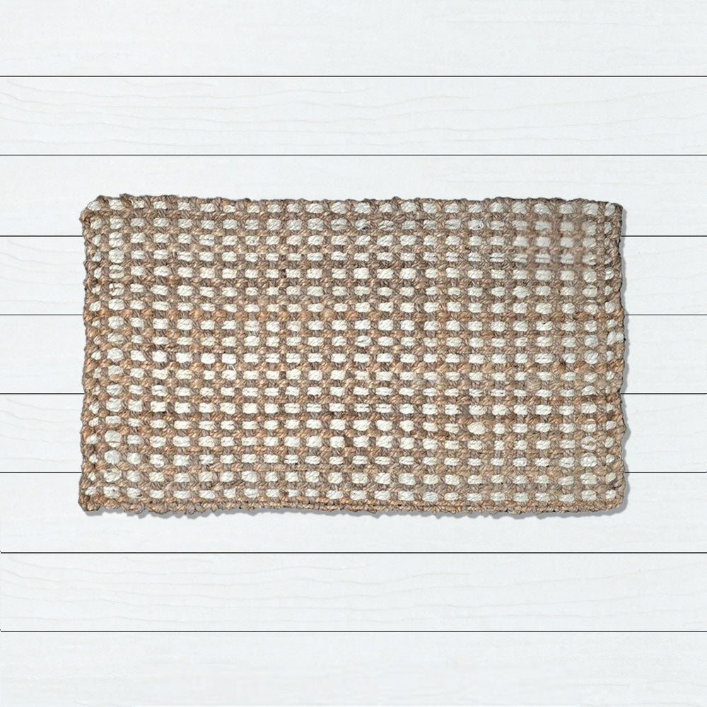 2 Tone Large Bubble Jute Doormat, 45x75cm - Doormats