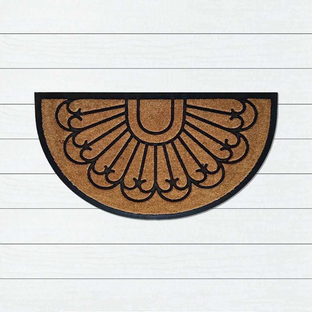 Embossed Arrow Rubber & Coir Doormat, 45x75cm - Doormats