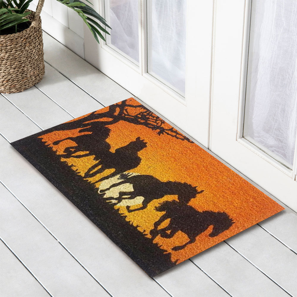 Galloping Horses Latex-Coir Doormat, 45x75cm - Doormats