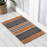 Stripes PVC Back Coir Doormat, 45x75cm - Doormats