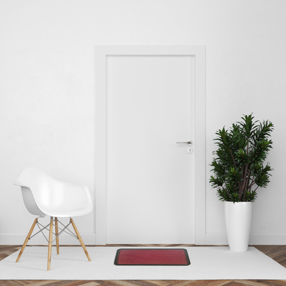 Red Stripes Polyprop Doormat, 40x70cm, Doormats, Ozark Home