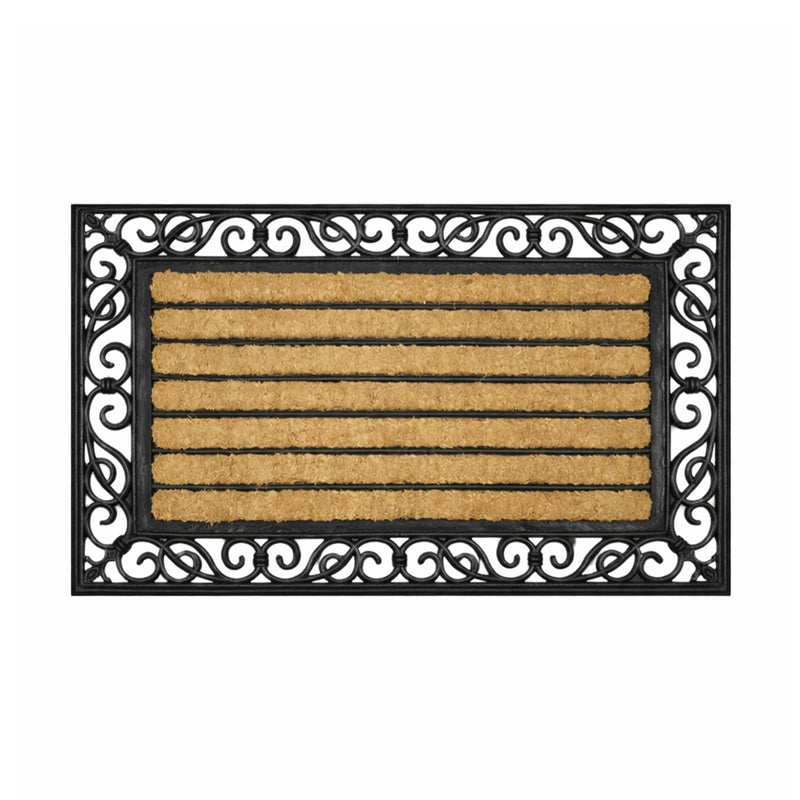 Scroll Frame Coir & Rubber Doormat , 40x70cm - Doormats