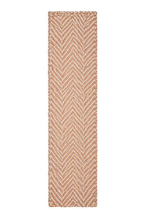 Zig Zag 2 Tone Jute Doormat, 80x220cm - Doormats.com.au