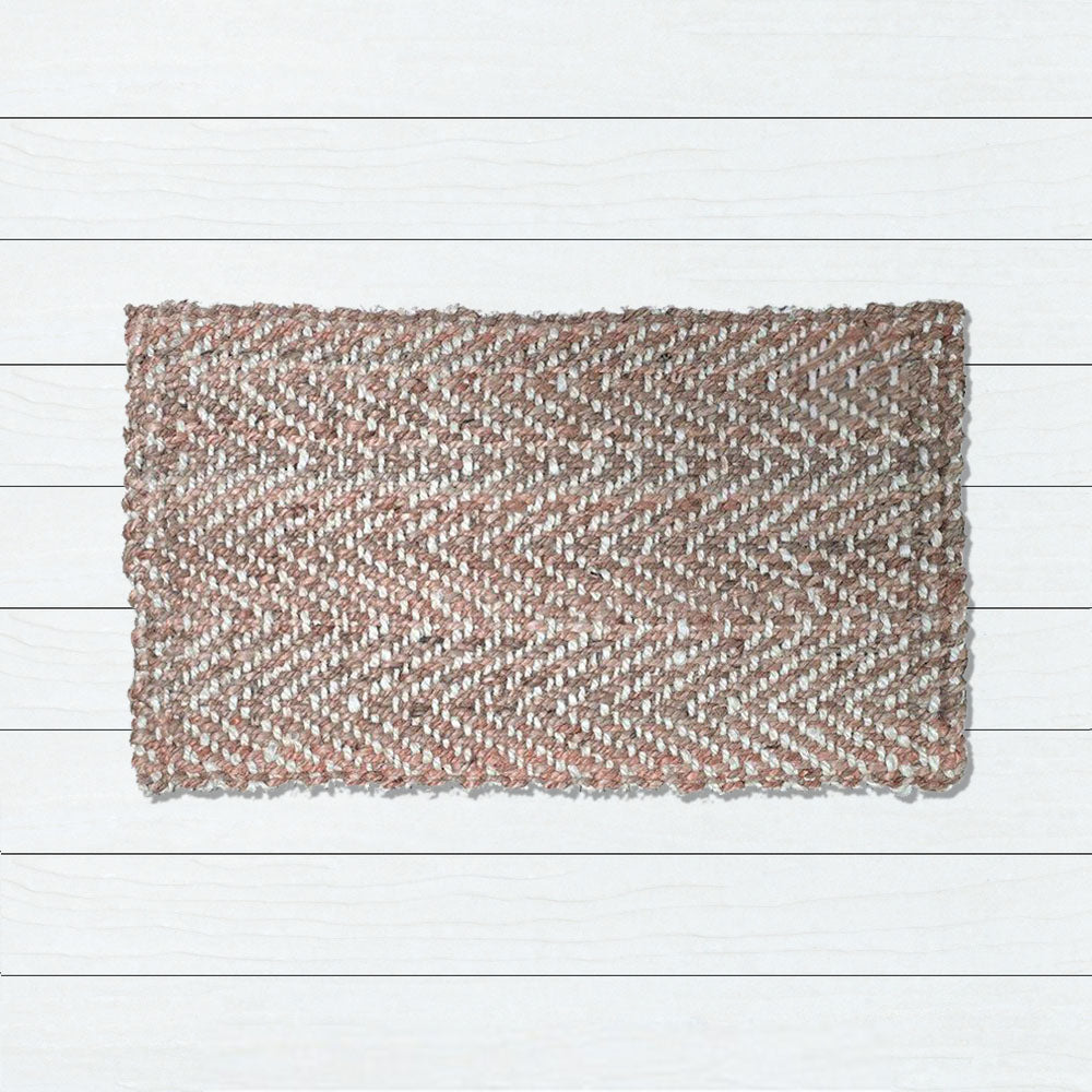 Zig Zag 2 Tone Jute Doormat, 80x220cm - Doormats