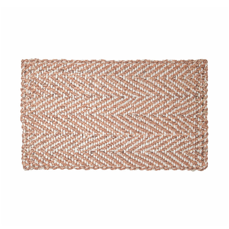 Zig Zag 2 Tone Jute Doormat, 50x80cm - Doormats.com.au