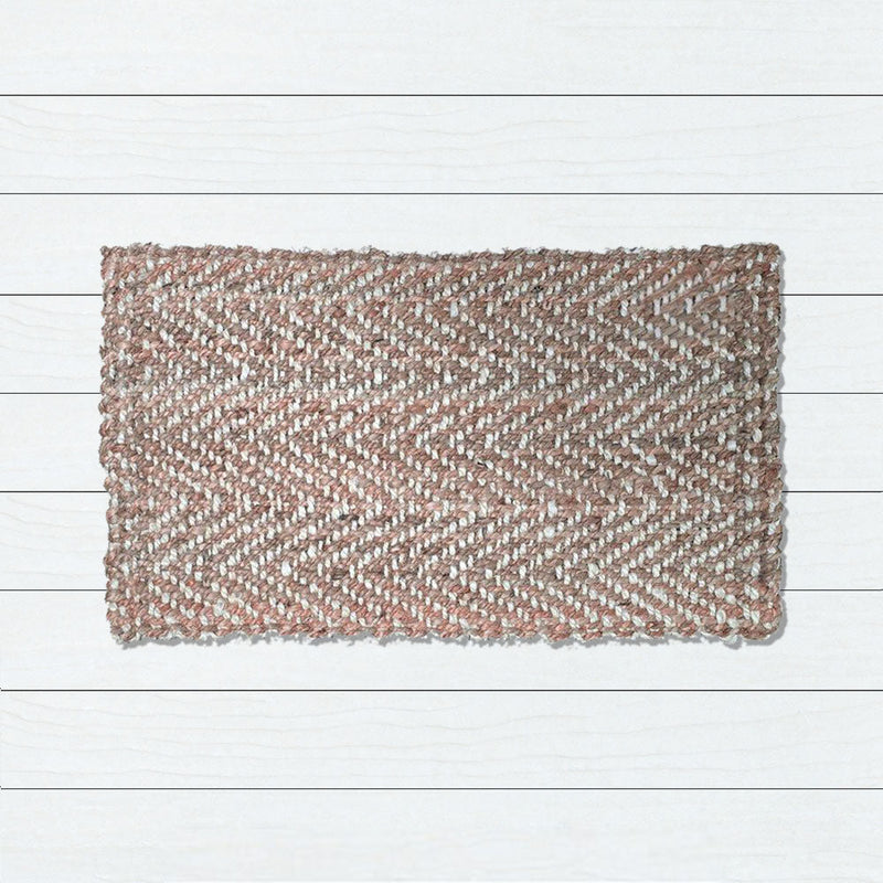 Zig Zag 2 Tone Jute Doormat, 45x75cm - Doormats