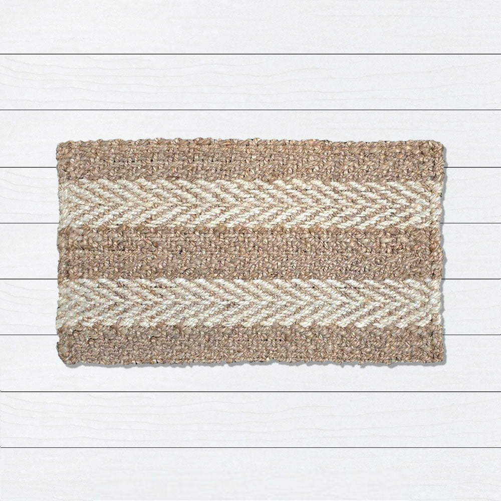 Stripes 2 Tone Jute Doormat, 80x300cm - Doormats