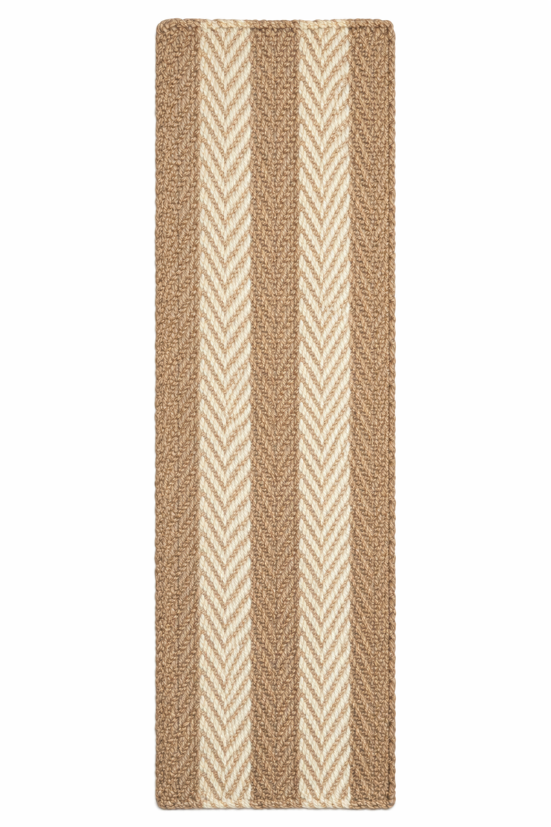 Stripes 2 Tone Jute Doormat, 80x220cm - Doormats.com.au