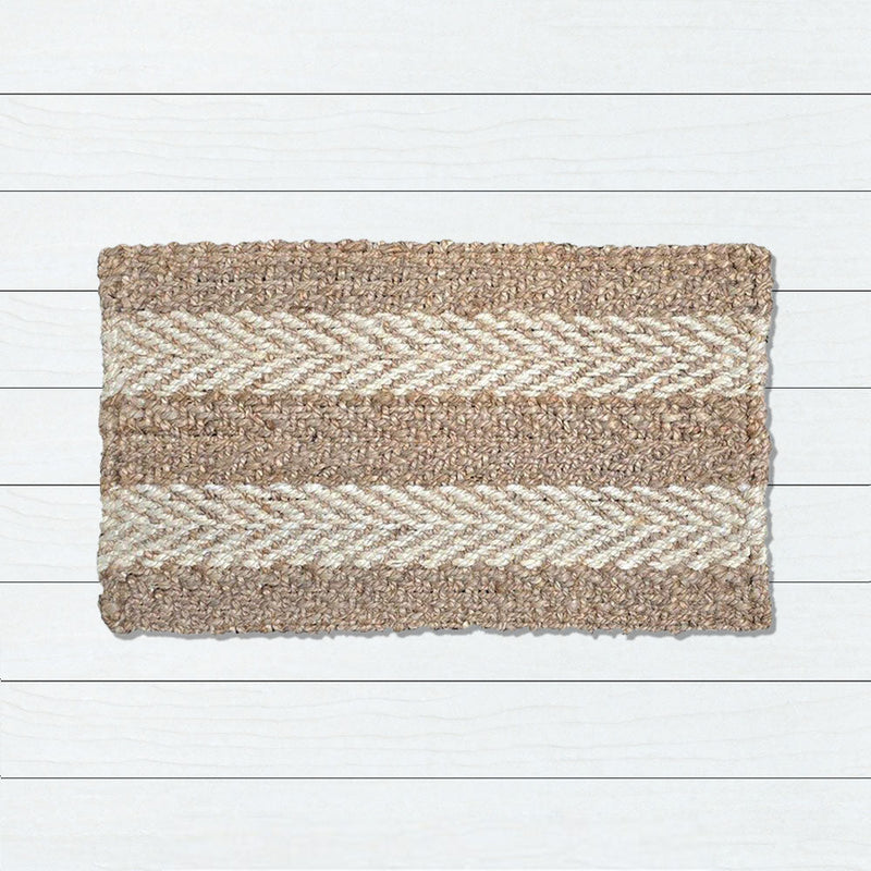 Stripes 2 Tone Jute Doormat, 45x75cm - Doormats