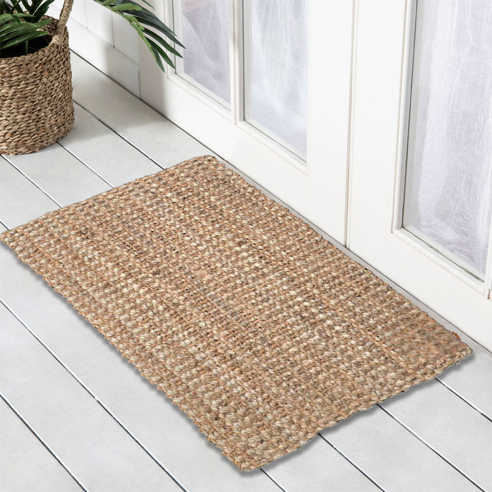 Dark Bubble Jute & Coir Doormat, 50x80cm - Doormats