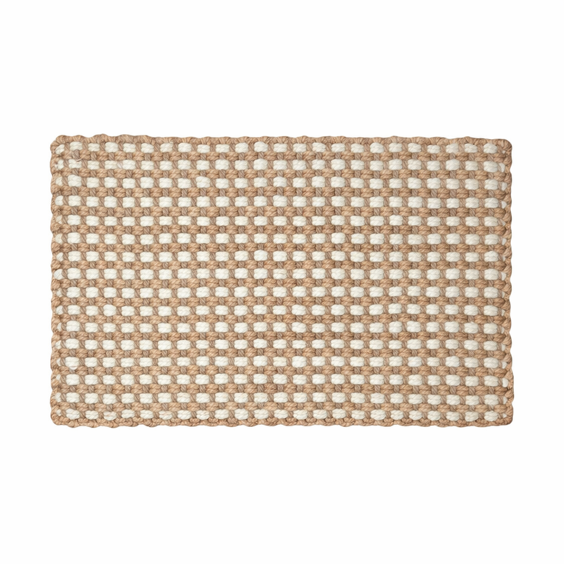 2 Tone Large Bubble Jute Doormat, 50x80cm - Doormats.com.au