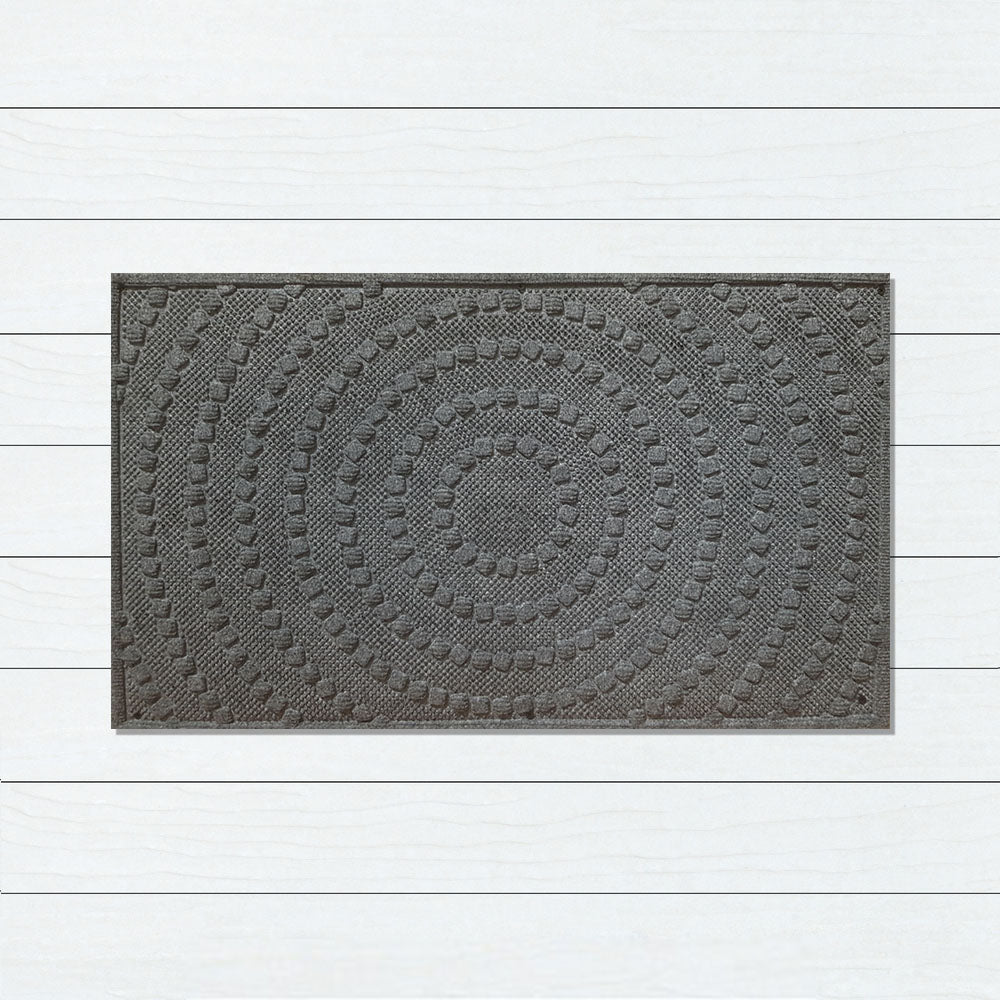 Marine Carpet Grey Circles Doormat 45x75cm, Door Mats, Ozark Home 
