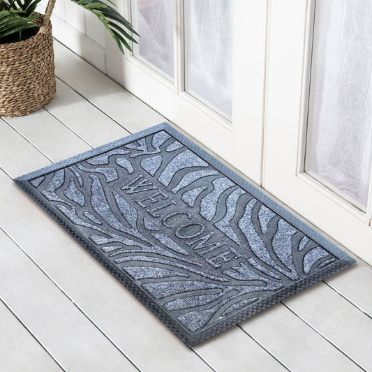 Welcome Zebra Marine Carpet Mat, 40x60cm - Doormats