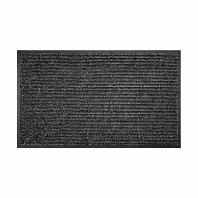 Dark gray doormat on a white background