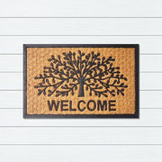 Welcome Tree of Life PVC Backed Coir Doormat, 45x75cm - Doormats