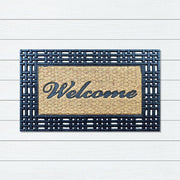 Welcome Rubber, Coir & Yarn Doormat, 45x75cm - Doormats