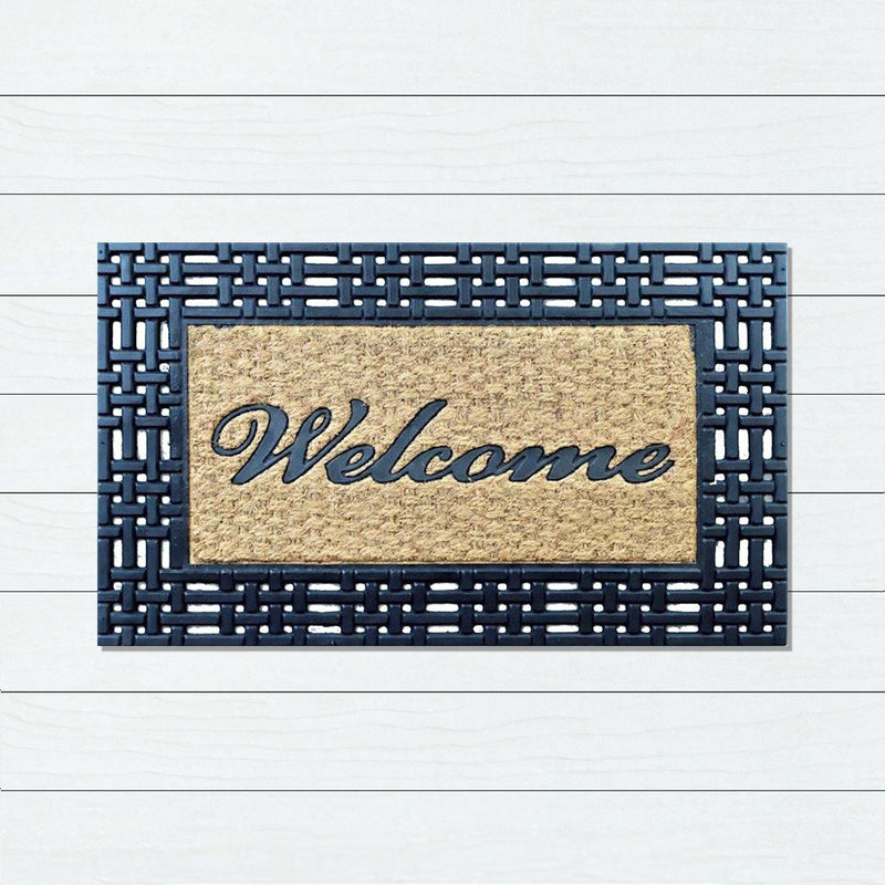 Welcome Rubber, Coir & Yarn Doormat, 45x75cm - Doormats