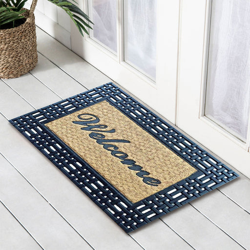 Welcome Rubber, Coir & Yarn Doormat, 45x75cm - Doormats