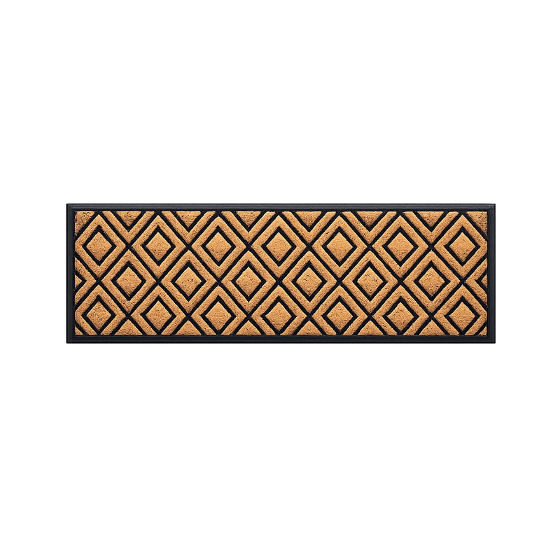 Diamond Rubber, Coir & Yarn Doormat, 40x120cm - Doormats.com.au