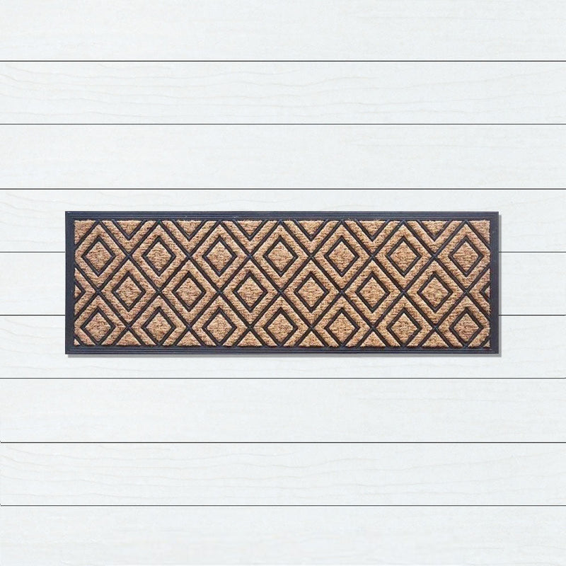 Diamond Rubber, Coir & Yarn Doormat, 40x120cm - Doormats