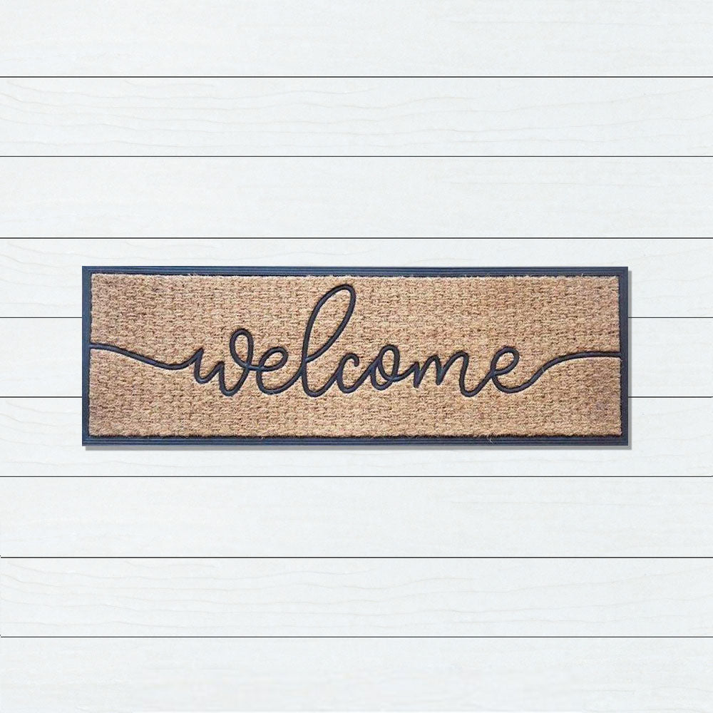 Welcome Rubber, Coir & Yarn Doormat, 40x120cm - Doormats