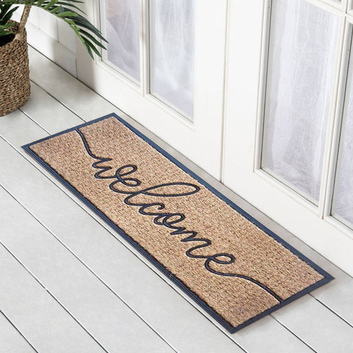 Welcome Rubber, Coir & Yarn Doormat, 40x120cm - Doormats