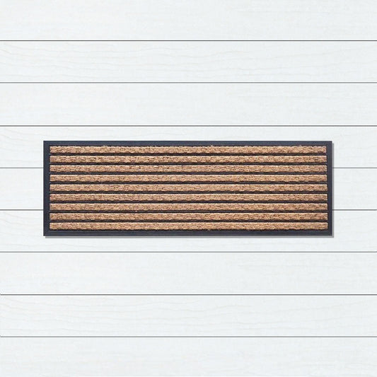 Stripe Rubber, Coir & Yarn Doormat, 40x120cm - Doormats