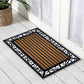 Stripe Rubber, Coir & Yarn Doormat, 45x75cm - Doormats