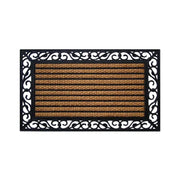 Stripe Rubber, Coir & Yarn Doormat, 45x75cm - Doormats.com.au