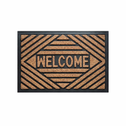 Embossed Welcome Rubber & Coir Doormat, 40x60cm - Doormats.com.au