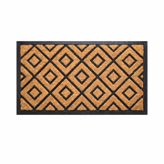 Embossed Diamond Rubber & Coir Doormat, 40x70cm - Doormats.com.au