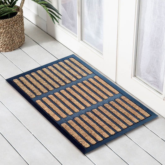 Embossed Brush M Rubber & Coir Doormat, 40x70cm - Doormats