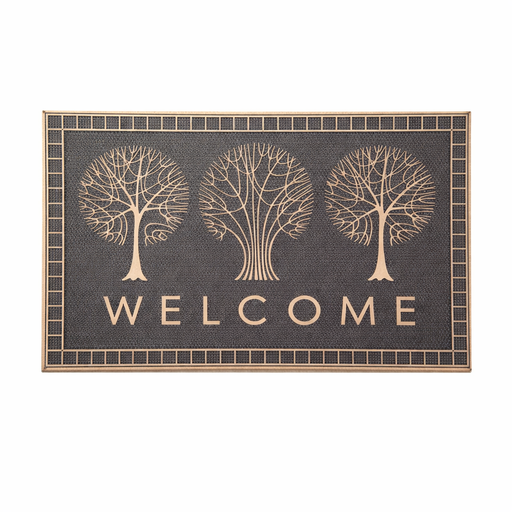 Tree Welcome Copper Rubber Doormat, 45x75cm - Doormats.com.au