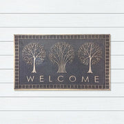Tree Welcome Copper Rubber Doormat, 45x75cm - Doormats