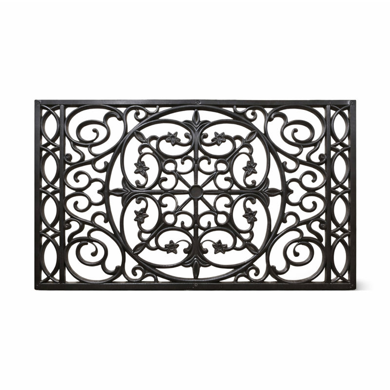 Ornate Rubber Door Mat – Scroll Rubber Doormat, 45x75cm - Doormats