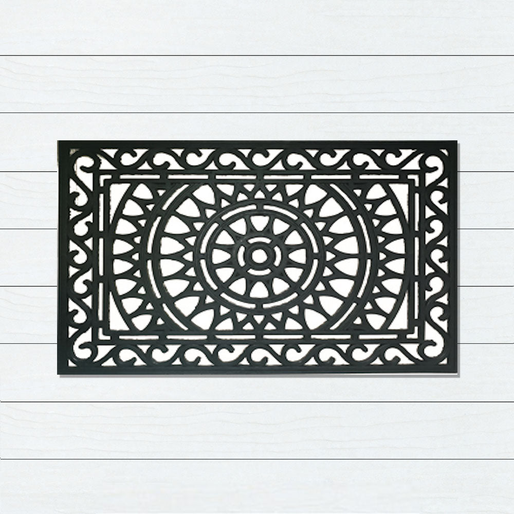 Rubber Star Circle Doormat 60x90cm, Door Mats, Ozark Home 
