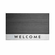 Welcome Stripe Rubber Doormat, 45x75cm - Doormats.com.au