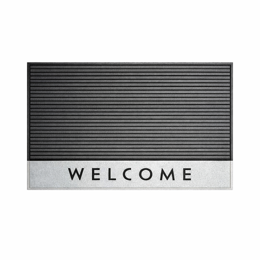 Welcome Stripe Rubber Doormat, 45x75cm - Doormats.com.au