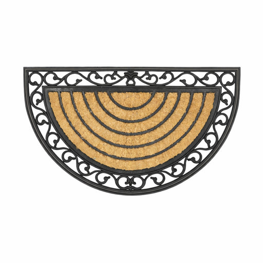 Half Moon Large Rubber & Coir Doormat, 75x120cm - Doormats