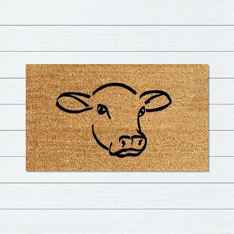 Cow Face Premium Coir Doormat, 50x80cm - Doormats