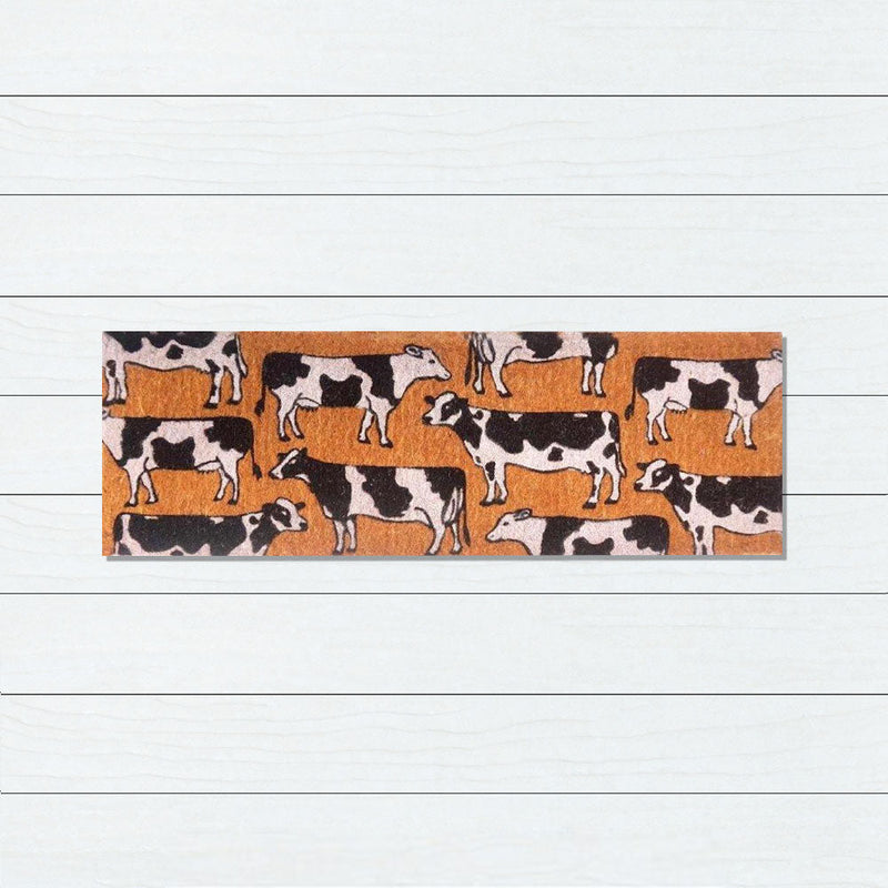 Dairy Cows Premium Coir Doormat, 39x119cm - Doormats
