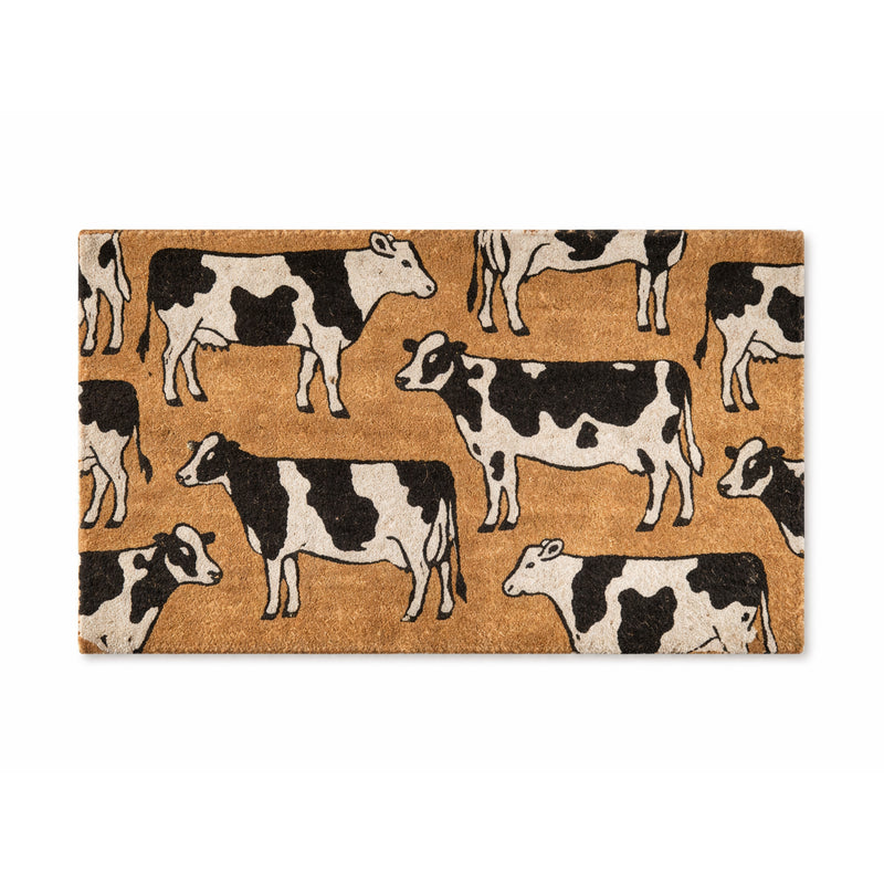 Dairy Cows PVC Backed Coir Doormat 45x75cm - Doormats.com.au