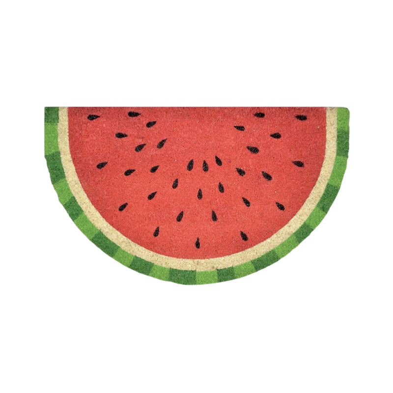 Watermelon PVC Backed Coir Doormat, 45x75cm