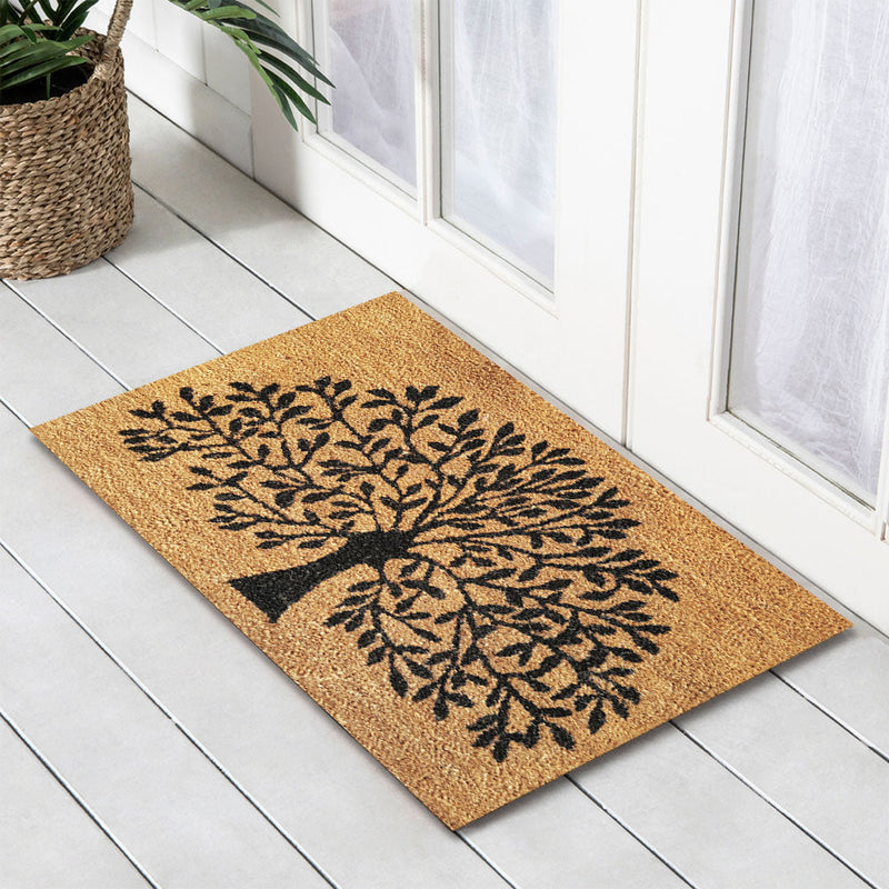 Tree of Life PVC Backed Coir Doormat, 45x75cm - Doormats