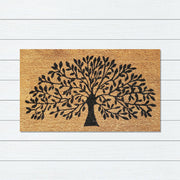 Tree of Life PVC Backed Coir Doormat, 45x75cm - Doormats