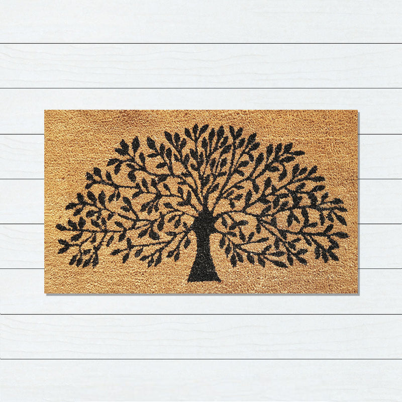 Tree of Life PVC Backed Coir Doormat, 45x75cm - Doormats