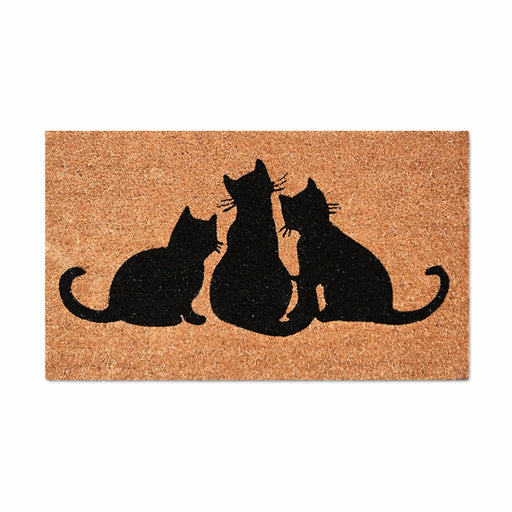 Cats PVC Backed Coir Doormat 45x75cm - Doormats