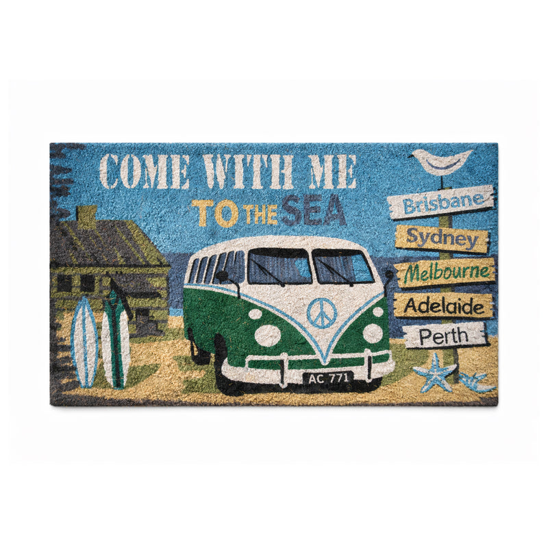 Come With Me PVC Backed Doormat, 45x75cm - Doormats.com.au