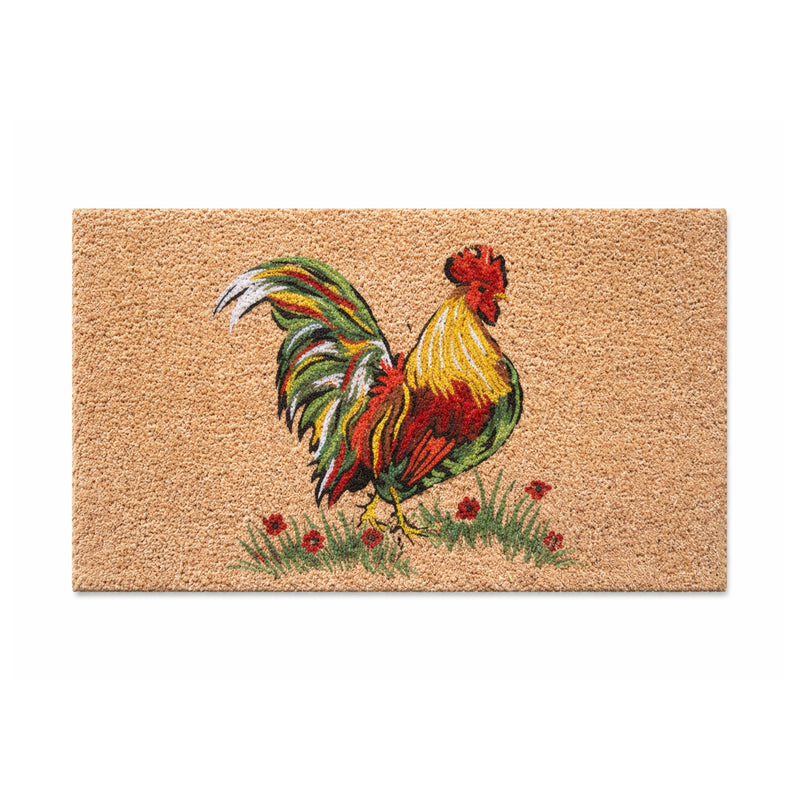 Nat Rooster Latex-Coir Doormat, 45x75cm - Doormats.com.au