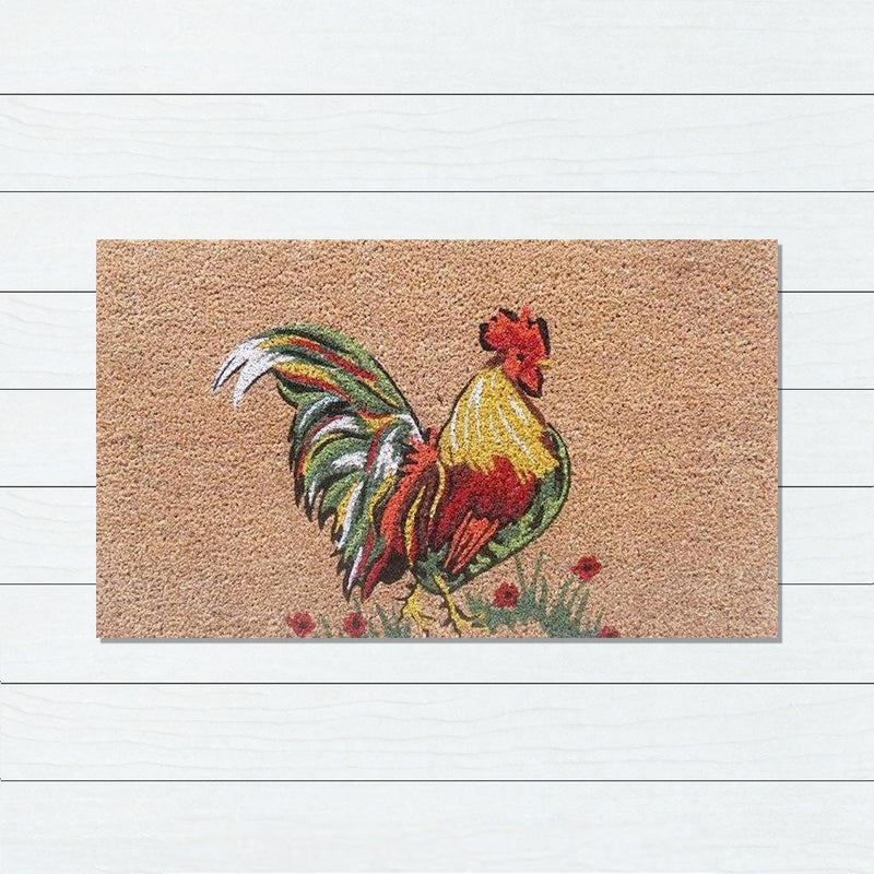 Nat Rooster Latex-Coir Doormat, 45x75cm - Doormats